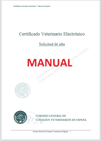 Certificado Veterinario Electrónico
Solicitud de alta